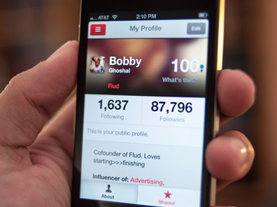 Flud Profile Screen app flud ios ipad iphone mobile news profile ui user experience user interface ux