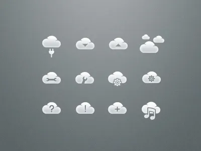 Cloud Icons Sneak Peak cloud icon set