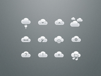 Cloud Icons Sneak Peak cloud icon set