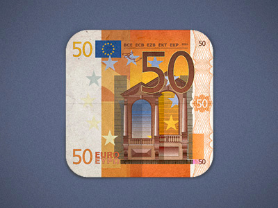 Euro banknote currency euro icon ios iphone money paper