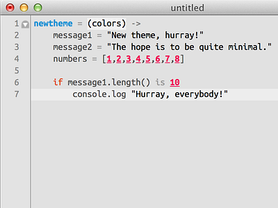 New Minimal TextMate theme code excusetouse2x textmate theme