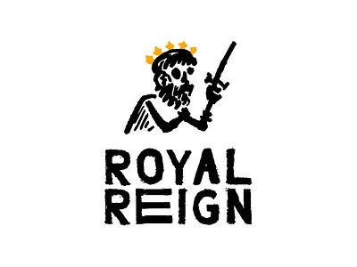 Royal Reign king logo sword