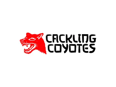 Cackling Coyotes animal laughing logo