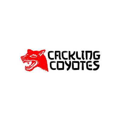 Cackling Coyotes animal laughing logo