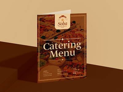 Catering Menu for Soba Restaurant branding graphic design