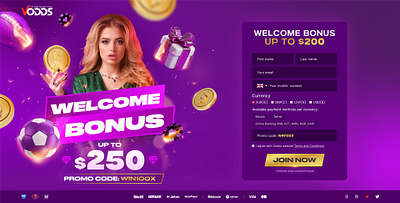 Online Casino Banner Design: "Welcome Bonus Up to $250" conversion rate optimization