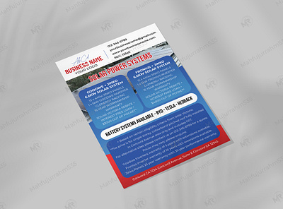 Solar Power Systems Flyer Design print design