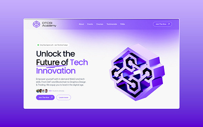 DTCSI -Web3 Education Website academy branding crypto crypto landing page education graphic design innovation inspiration landing page landing page inspiration logo tech hub ui web web3