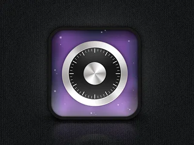 Tilda iOS icon (vector) dark icon ios ipad iphone lock metal purple