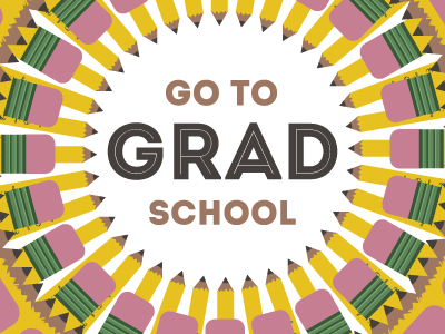 Grad School bright childlike circles grad grad school intro pattern pencil pencils playful school