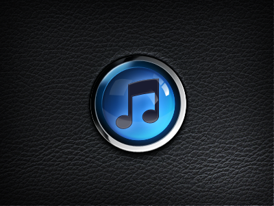 Keyless Smart iTunes Start blue bubble button chrome glass icon ignition itunes keyless light logo reflection smart start