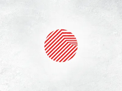 Illusion bite circle cut earth globe layer layers logo mark red round slice stripe stripes todytod