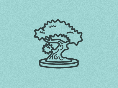 Bonsai Tree blue bonsai icon illustration pattern plant tree wood