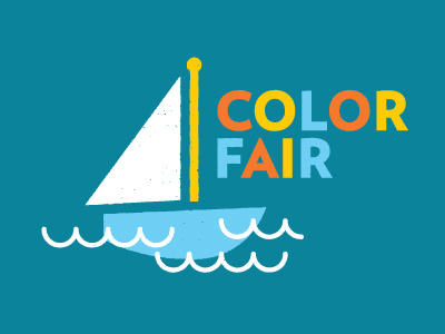 Colorfair Tee #1 blue boat colorfair colors fun illustration orange tee yellow