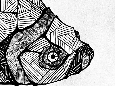 pen & ink fish design drawing fish ink pattern pen