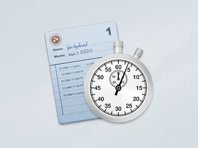 Punch icon handwritten icon mac punch stamp stopwatch time timesheet tracking