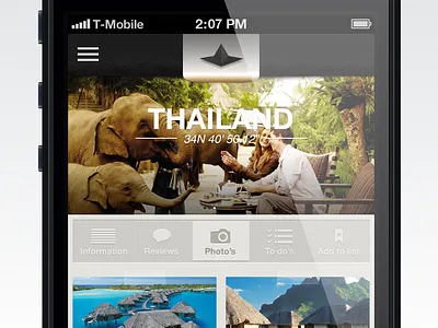 Millilife App Design app inspiration iphone millilife navigation photos shots travel