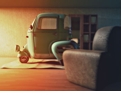 Getaway Car 3d c4d getaway