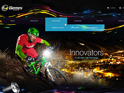 Gemini colors cycle dark lights webdesign