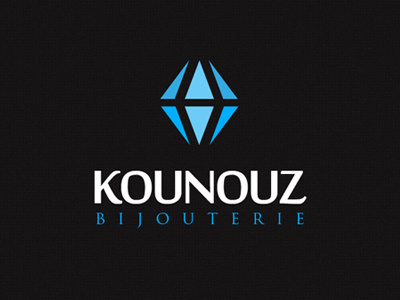 Kounouz blue jewelry logo symbol