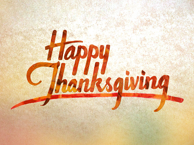 Happy Thanksgiving brush lettering fall colours lettering thanksgiving turkey type