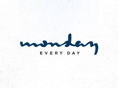 Monday authentic calligraphy design exotic lettering logo monday unused