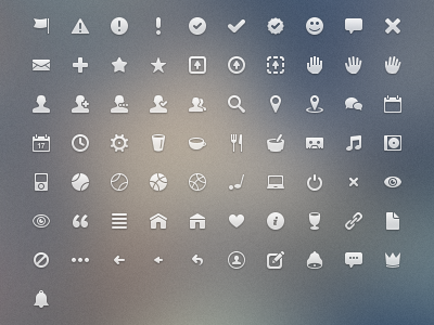 70+1 16px icons webfont