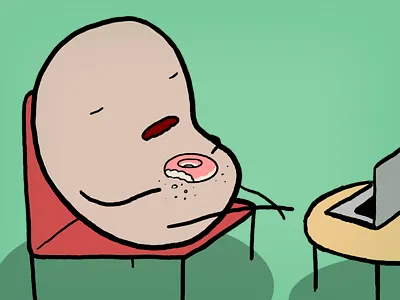 Order Received Dribble bean comic design donut evilhairday illustration photoshop