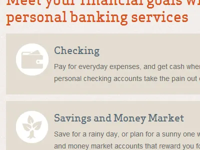 Gateway Bank Responsive Site icons neutral colors responsive web design website