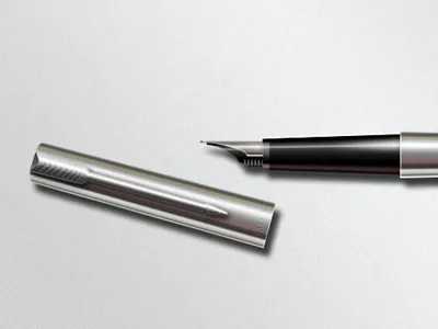 Parker Pen + *.psd gradient grd icon metal parken pen photoshop psd realistic