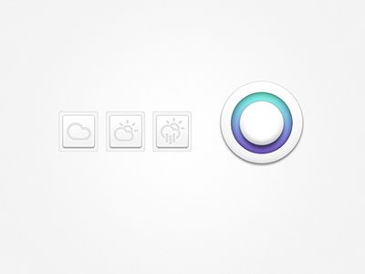 Thermostat gradient knob minimal purple thermostat ui buttons ui knob weather white