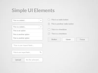 Simple UI Kit psd simple ui kit simplicity ui kit