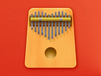 I <3 Kalimba heart illustration kalimba music piano sketch thumb
