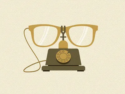 Telecommunication 1ta glasses hossein yektapour illustration poster telecommunication typography