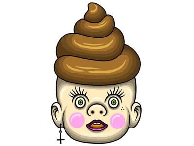 Baby Poop Head baby child naughty poop turd wild