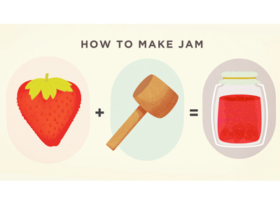 JAM! cute hammer illustration jam