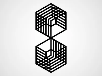 Eight eight geometric hexagon numbers numerals type typography