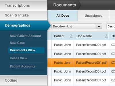 FUZION - Medical Information & Processing Application application fuzion medical payment portal transcriptions web