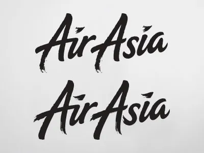 Air Asia 3 asia branding lettering logo script typography