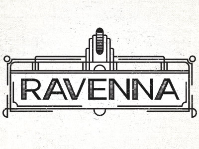 Ravenna art deco logo seattle vintage