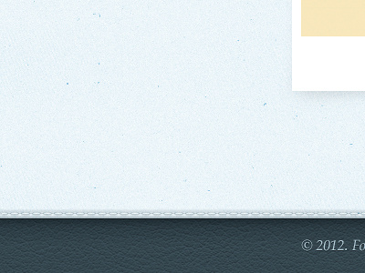 Footer Concept blog blue concept inspiration leather shadow stitching texture thread wordpress