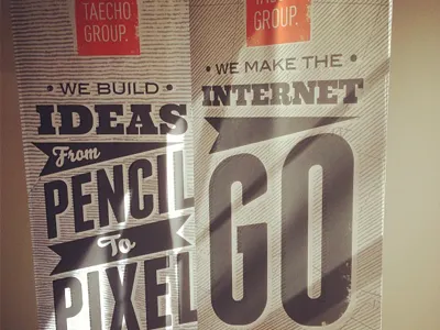 Taecho Group banners banners conference orange