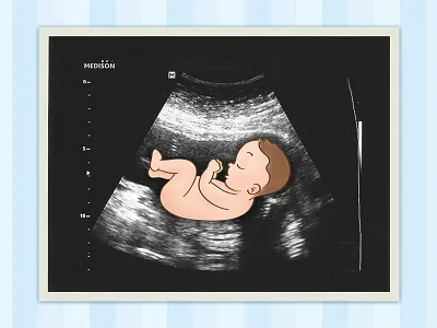 He's on the way! announcement baby boy card