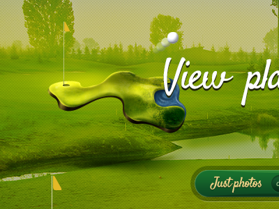 Golf golf green illustration retouch site web design