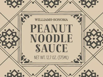 Peanut Noodle Sauce asian food gourmet identity packaging