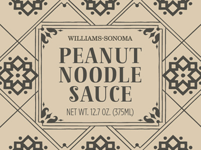 Peanut Noodle Sauce asian food gourmet identity packaging