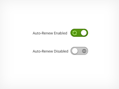 Auto-Renew Toggle toggle ui