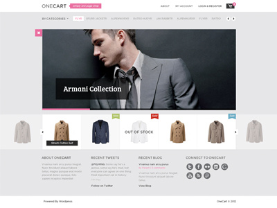 One Cart - Its up & Running cart clean ecommerce portfolio premium showcase simple theme website wordpress