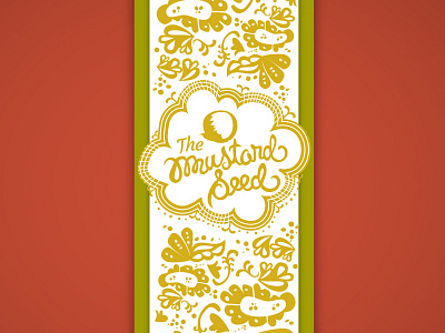 The Mustard Seed hand lettering illustration logo restaurant