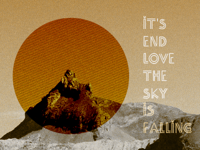 End Love poster, version 2 cmyk contrast experimental type faded kickstarter music noise ok go orange photograph poster postergeist stripes type typography vintage